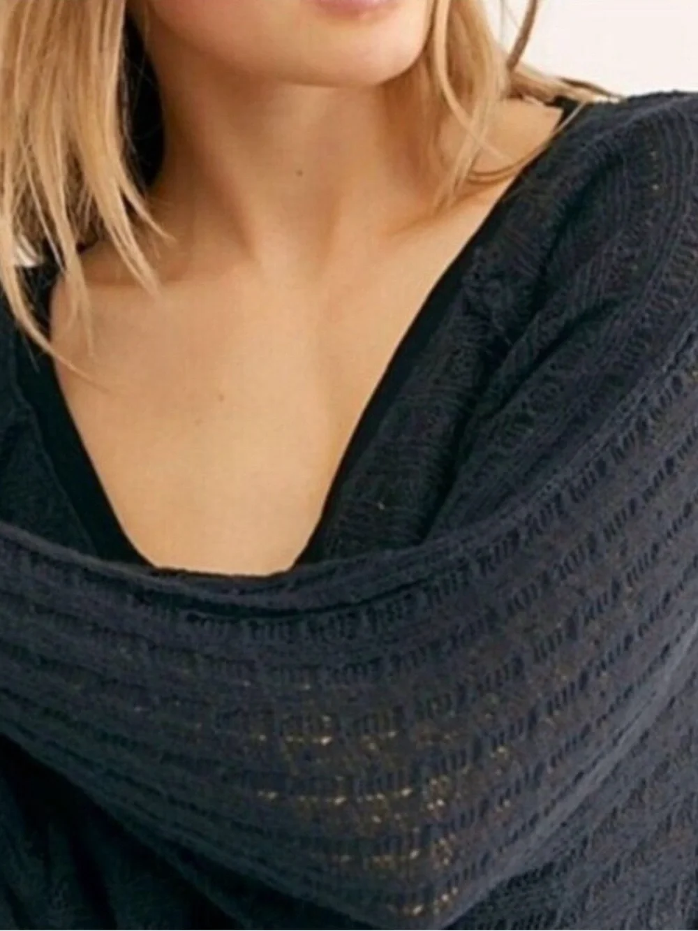 Free People We The Free Thiens Hacci Open Knit Dolman Slouchy Sweater Sz Medium